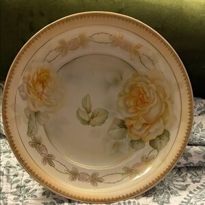Vintage 1900’s hand painted Erdmann Schlegelmilch Prussia Germany Porcelain bowl